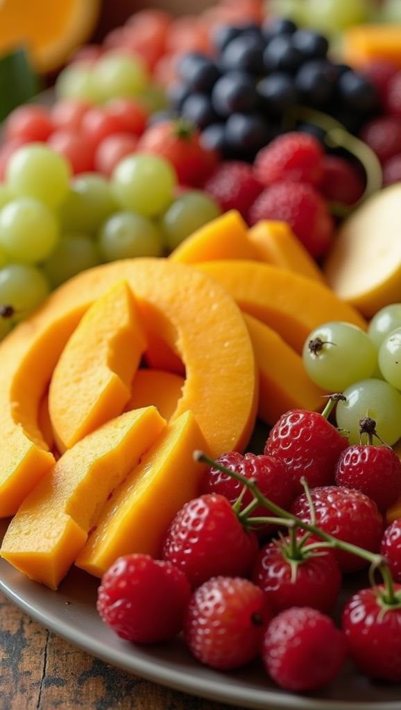 Delicious and Juicy Fruit Platter