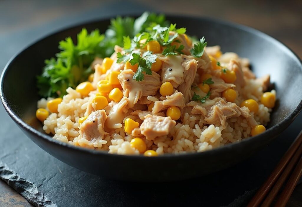 Corn Chicken Rice Bowl